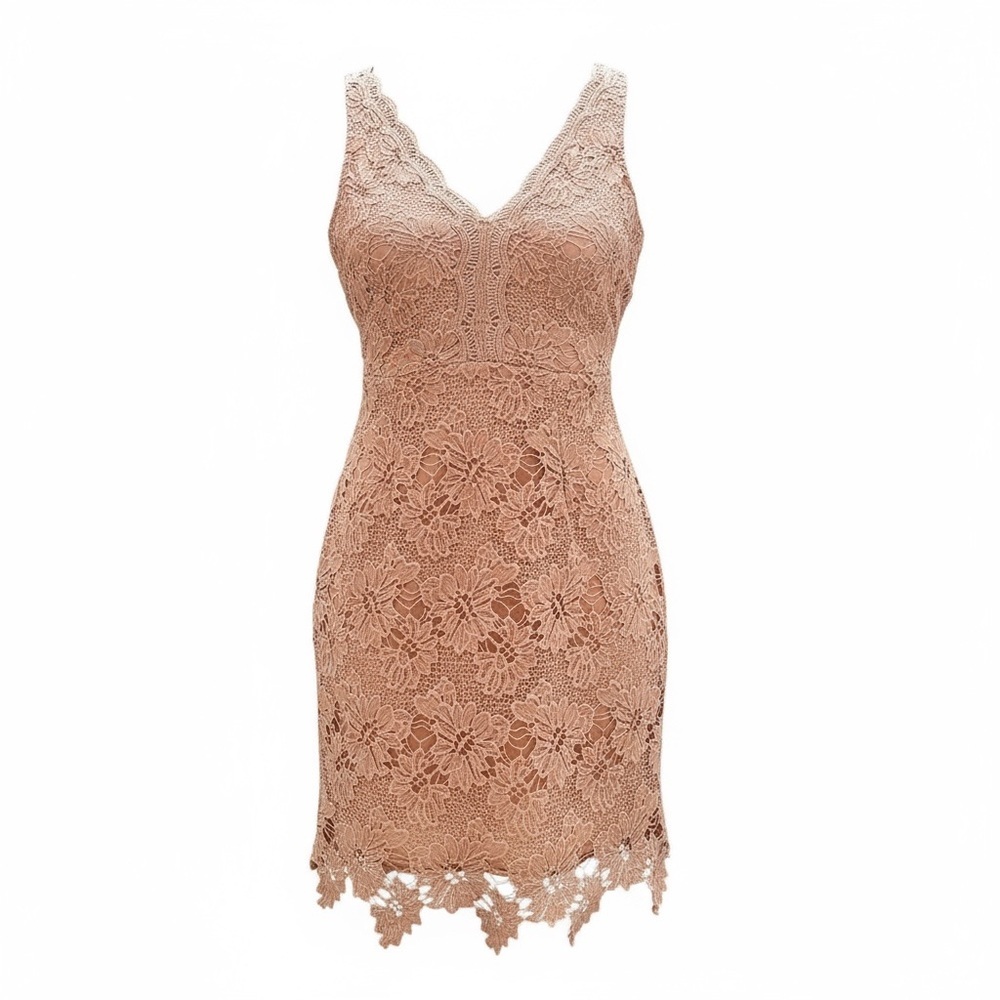 Soieblu embroidered Lace Midi Dress in pink‎ champagne women’s S